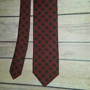 Robert Talbott classic necktie tie red and navy